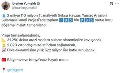 Göksu Havzası Yamaç Arazileri Sulaması Projesi'nde 105 bin metre boru döşendi