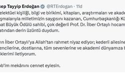 İstanbul- Cumhurbaşkanı Erdoğan'dan İlber Ortaylı için taziye mesajı