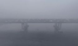 İstanbul - Haliç'te etkili olan sis havadan görüntülendi