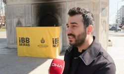 İstanbul- Tarihi Tophane Çeşmesi ateş yakılması sonucu zarar gördü