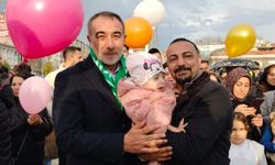 Kampanyası tamamlanan SMA hastası Alya için balonlar gökyüzüne bırakıldı