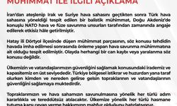 MSB: İran'dan ateşlenip Türk hava sahasına yönelen balistik mühimmat, etkisiz hale getirildi