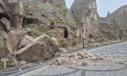 Soğanlı Vadisi'nde kaya parçası düştü