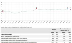 TÜİK: Tüketici güven endeksi martta geriledi
