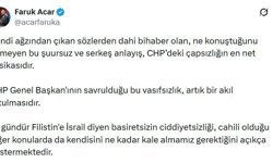 AK Parti'li Acar: CHP Genel Başkanının savrulduğu vasıfsızlık, akıl tutulmasıdır
