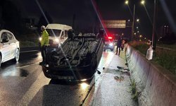 Alkollü sürücünün kullandığı otomobil takla attı