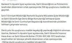 Balıkesir açıklarında teknede 158 kilo uyuşturucu ele geçirildi: 2 gözaltı