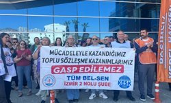 Bayraklı Belediyesi'nde memurlar eylemde
