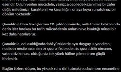 Burhanettin Duran'dan Çanakkale Kara Savaşları'nın 111'inci yıl dönümü mesajı
