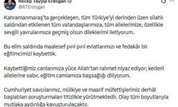 Cumhurbaşkanı Erdoğan: Eğitim camiamıza başsağlığı diliyorum