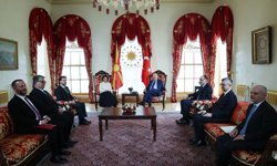 Cumhurbaşkanı Erdoğan, Kuzey Makedonya Cumhurbaşkanı Davkova'yı kabul etti