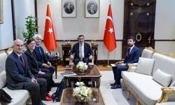 Cumhurbaşkanı Yardımcısı Yılmaz, İsviçre Büyükelçisi Scheurer'i kabul etti