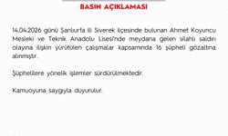 EGM: Şanlıurfa'daki silahlı saldırı olayında 16 şüpheli yakalandı