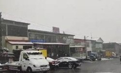 Gerede'de kar yağışı etkili oldu