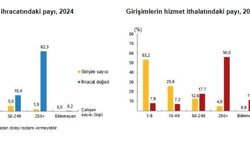 Hizmet ihracatının yüzde 62,3'ünü büyük ölçekli girişimler yaptı