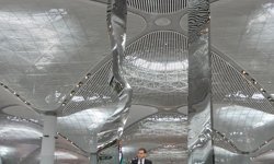 İstanbul Havalimanı'nda 37,7 metrelik heykelin açılışı yapıldı