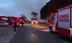 Kartal'da çöplük alanda çıkan yangın söndürüldü