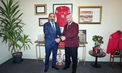 Kırkpınar ağası Ufuk Özünlü, TFF Başkanı Hacıosmanoğlu ve Başkan Vekili Otyakmaz'ı ziyaret etti