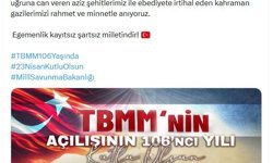 MSB, TBMM'nin 106'ncı kuruluş yılını kutladı