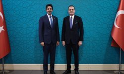 Ömer Çelik, Katar Büyükelçisi Al-Henzap ve Başkatip Al-Thani ile görüştü
