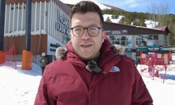 Palandöken'de kayakta 'bahar sezonu'