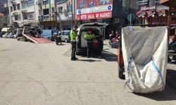 Plakasız motosiklet ve triportörün sürücülerine 126 bin lira ceza