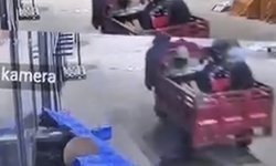 Prefabrik çarşıdaki ayakkabı hırsızlığı kamerada