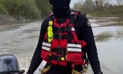 Sakarya Nehri'ne düşen çocuk için arama çalışması başlatıldı / Ek fotoğraflar