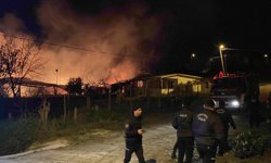 Samsun'da paletlerin olduğu meyve deposunda yangın (2)