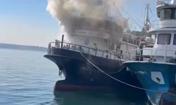 Sarıyer'de teknede yangın -1