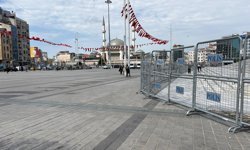 Taksim'de 1 Mayıs hazırlıkları sürüyor