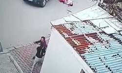 Tartıştığı eşine aracıyla çarpıp ayaklarını ezdi; o anlar kamerada