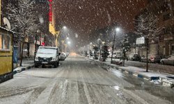 Yüksekova, kar yağışıyla beyaza büründü