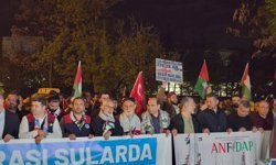 ABD Büyükelçiliği önünde, İsrail'in Sumud Filosu'na yönelik müdahalesi protesto edildi