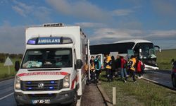 Aksaray'da tur otobüsü kaza yaptı: 16 yaralı / Ek fotoğraflar