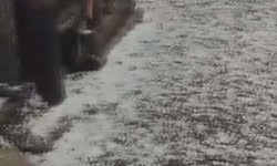 Amasya'da dolu yağışı