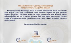 Ankara Valiliğinden 'gök gürültülü sağanak' uyarısı