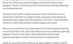 Arızalanan Sumud teknesine Türk Sahil Güvenliği yardım etti