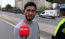 Ataşehir'de sürücüsünün direksiyon hakimiyetini kaybettiği otomobil bariyerlere çarptı
