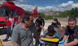 Ayı saldırısında yaralandı, ambulans helikopterle hastaneye ulaştırıldı