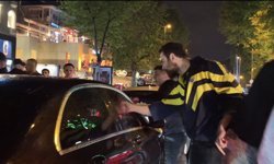 Bağdat Caddesi'nde Galatasaray taraftarlarına tepki