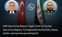Bakan Güler, Suriye Savunma Bakanı Kasra ile telefonda görüştü