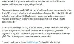 Bakan Gürlek: Dijital suç yapılanmalarına karşı yürütülen operasyonlar kararlılıkla devam edecek