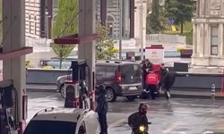 Başakşehir'de akaryakıt istasyonundaki tekmeli yumruklu kavga kamerada