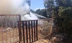 Bodrum'da konteynerde yangın