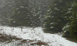 Bolu'nun yükseklerinde mayıs karı