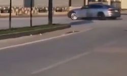 Bursa'da otomobiliyle drift atan sürücü kamerada