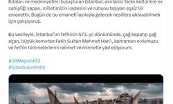 Cevdet Yılmaz, İstanbul'un fethinin 573'üncü yıl dönümünü kutladı
