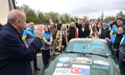 Cumhurbaşkanı Erdoğan, İpek Yolu Rallisi katılımcıları ile buluştu