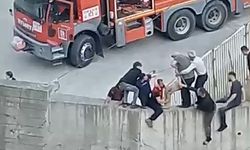 Dereye düşen çocuk iple kurtarıldı